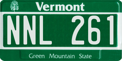 VT license plate NNL261