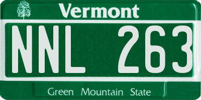 VT license plate NNL263