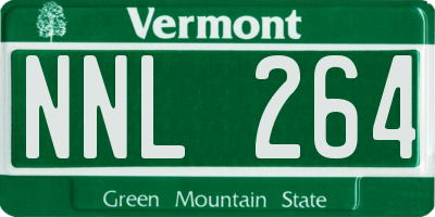 VT license plate NNL264
