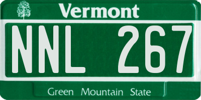 VT license plate NNL267