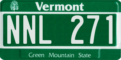 VT license plate NNL271