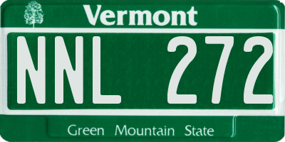 VT license plate NNL272
