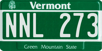 VT license plate NNL273