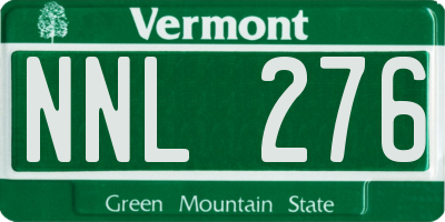VT license plate NNL276