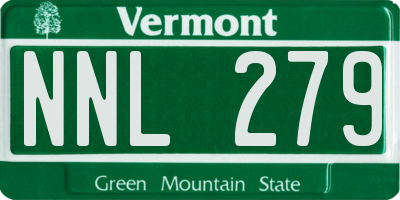 VT license plate NNL279