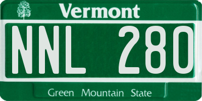 VT license plate NNL280