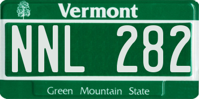 VT license plate NNL282