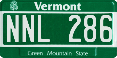 VT license plate NNL286
