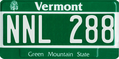 VT license plate NNL288