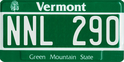 VT license plate NNL290