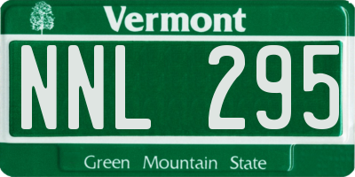 VT license plate NNL295
