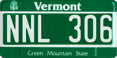 VT license plate NNL306