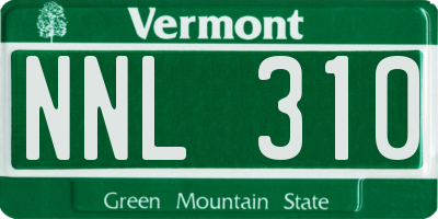 VT license plate NNL310