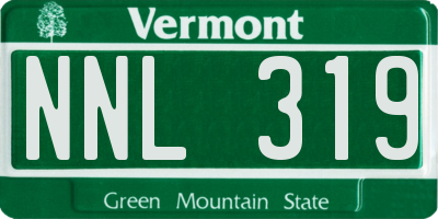 VT license plate NNL319