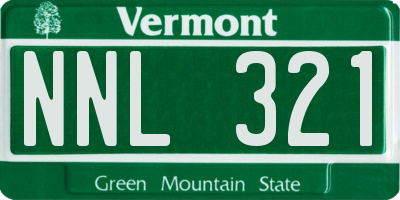 VT license plate NNL321