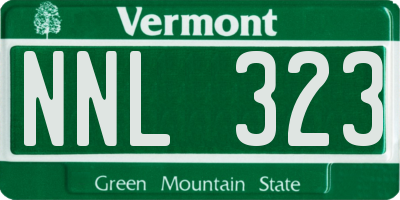 VT license plate NNL323