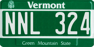 VT license plate NNL324