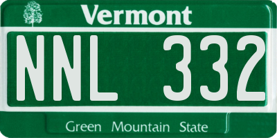 VT license plate NNL332