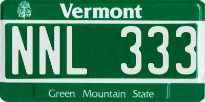 VT license plate NNL333