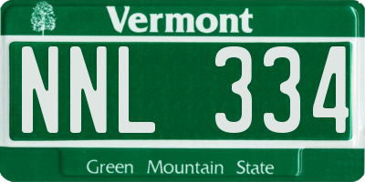 VT license plate NNL334