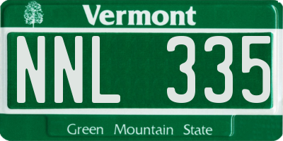 VT license plate NNL335