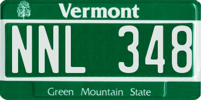 VT license plate NNL348