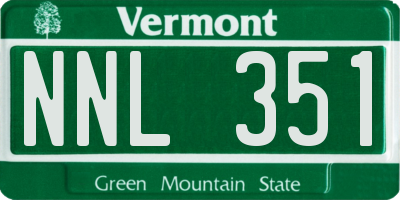 VT license plate NNL351