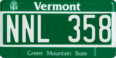 VT license plate NNL358