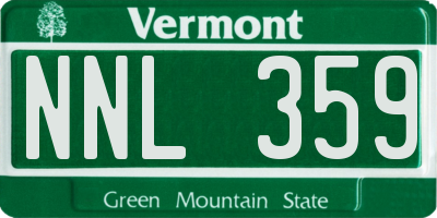 VT license plate NNL359