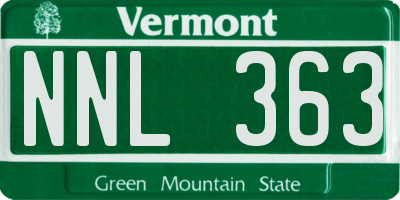 VT license plate NNL363