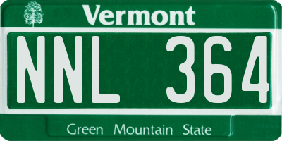 VT license plate NNL364