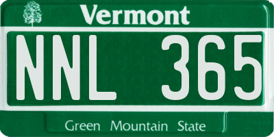 VT license plate NNL365