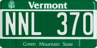 VT license plate NNL370