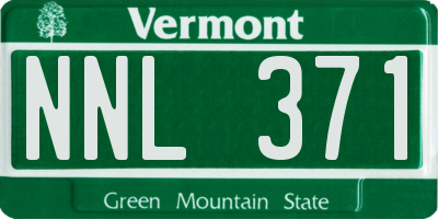 VT license plate NNL371