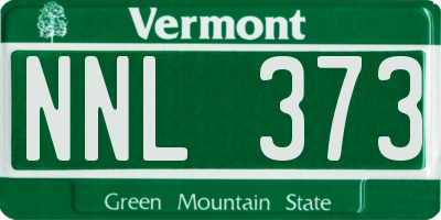 VT license plate NNL373