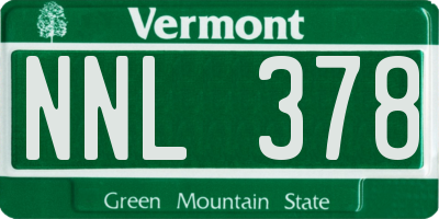 VT license plate NNL378