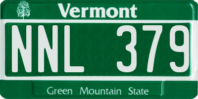 VT license plate NNL379