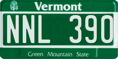 VT license plate NNL390