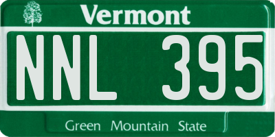 VT license plate NNL395