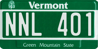 VT license plate NNL401