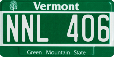 VT license plate NNL406