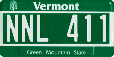 VT license plate NNL411