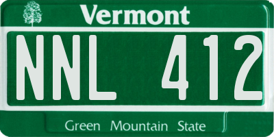 VT license plate NNL412