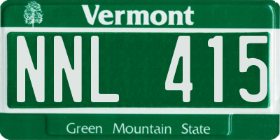 VT license plate NNL415