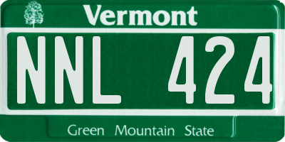 VT license plate NNL424