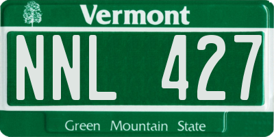 VT license plate NNL427