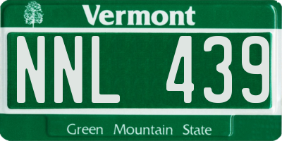 VT license plate NNL439