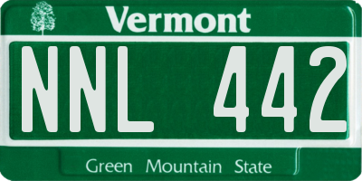 VT license plate NNL442