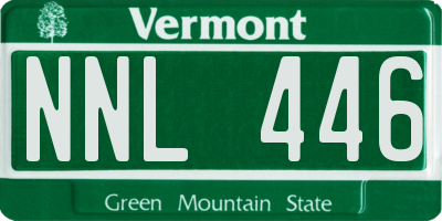VT license plate NNL446