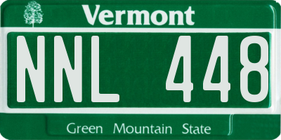 VT license plate NNL448